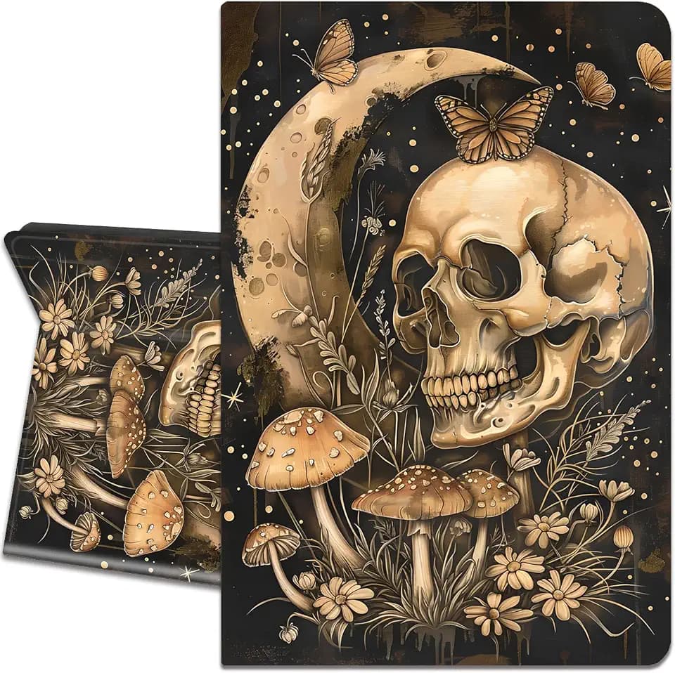 Case for Samsung Galaxy Tab A8 10.5 inch 2022 (SM-X200/X205/X207), Slim Multi-Angle Smart Stand Cover with Automatic Sleep/Wake Function for Galaxy Tab A8 10.5", Butterfly Moon Skull