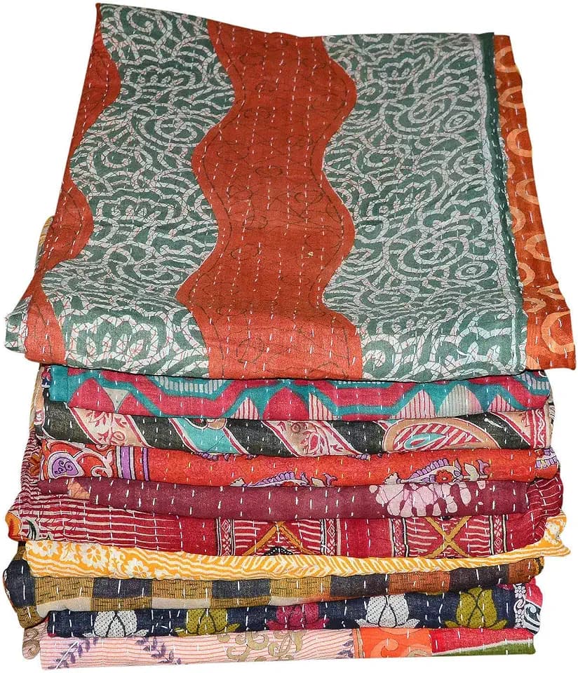 Radhykrishnafashions Kantha Handgemachte Vintage indische Decke Set (1)