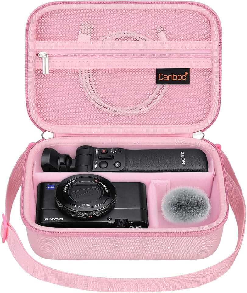 Canboc Carrying Case for Sony ZV-1F/ ZV-1/ ZV-1 II Digital Camera, Pink