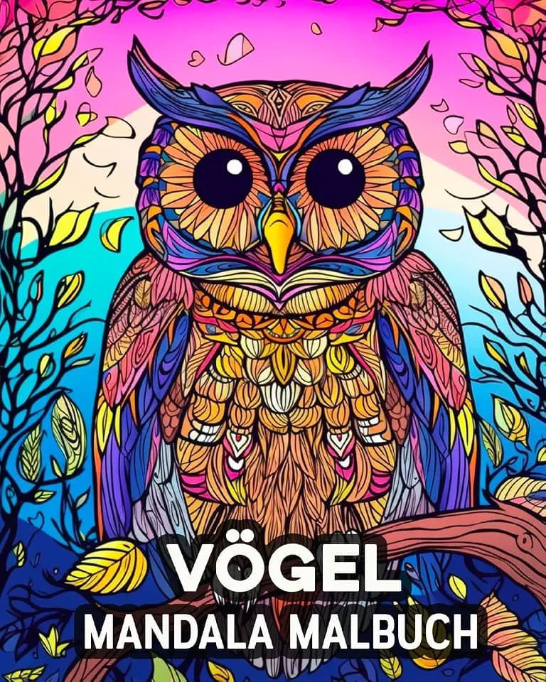 Vögel Mandala Malbuch: 60 schöne Ausmalbilder, tolles Vogel-Malbuch für Jugendliche und Erwachsene