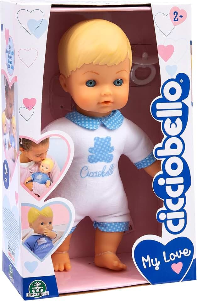 Cicciobello My Love – Die Flauschige Puppe passt den Kleinen mit weißem Kleid, Höhe 24 cm, für Kinder ab 2 Jahren, Ccba6100, Giochi Preziosi