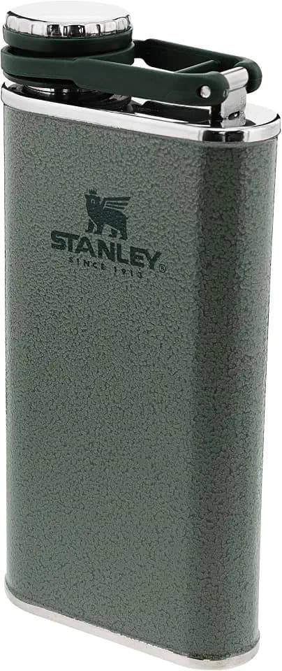 STANLEY 1913 Classic Wide Mouth Flask 236ml Mit Never-Lose Kappe - Edelstahl Flachmann Mit Weiter Öffnung Zum Einfachen Befüllen Und Einschenken - BPA-Frei - Hammertone Green