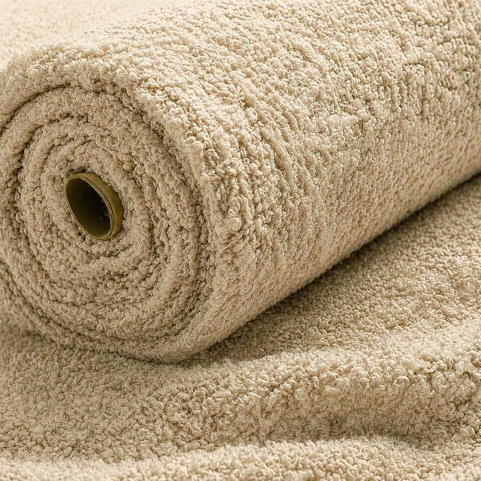 Teddy Stoff Meterware Bouclé 1 M x 140 cm, Polsterstoff Möbelstoff für Kissen Bezüge Sofa und Wohnaccessoires, Weicher Dekostoff zum Nähen mit Oeko Tex, Khaki