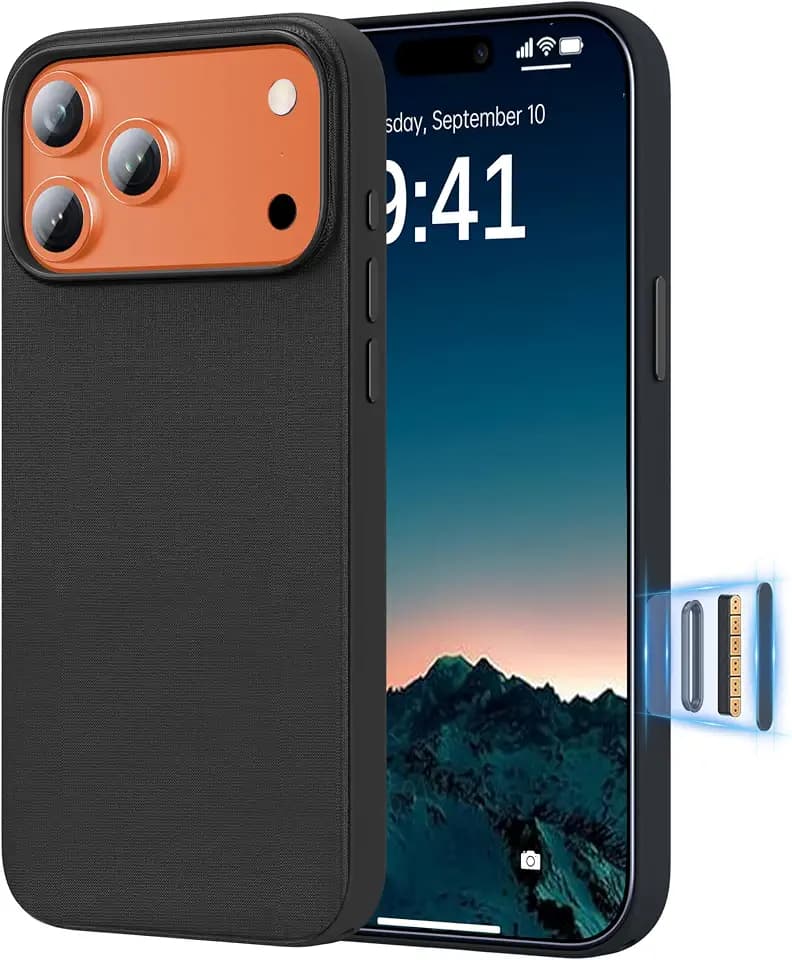 RIOBIO for iPhone 17 Pro Max Case TechWoven [Fit for MagSafe] Woven Black