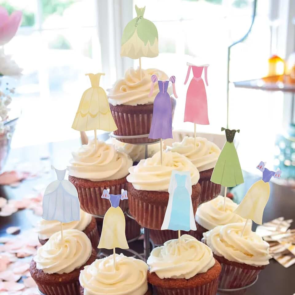 Princess Party Cupcake Topper, Princess First Birthday Party Decoration