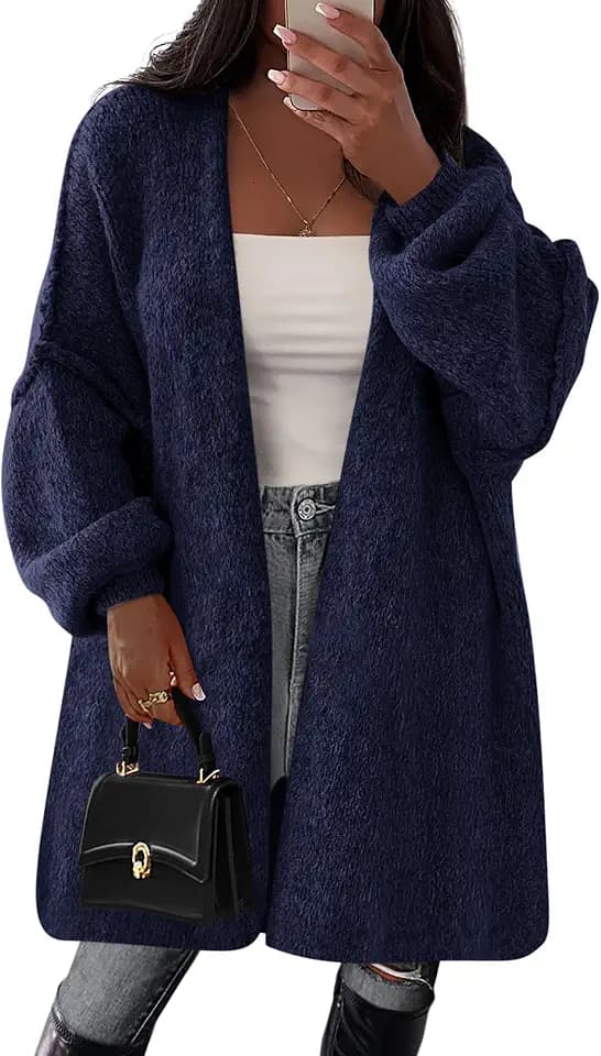 PRETTYGARDEN Cardigan Sweaters for Women Fall Oversized Long Cardigans