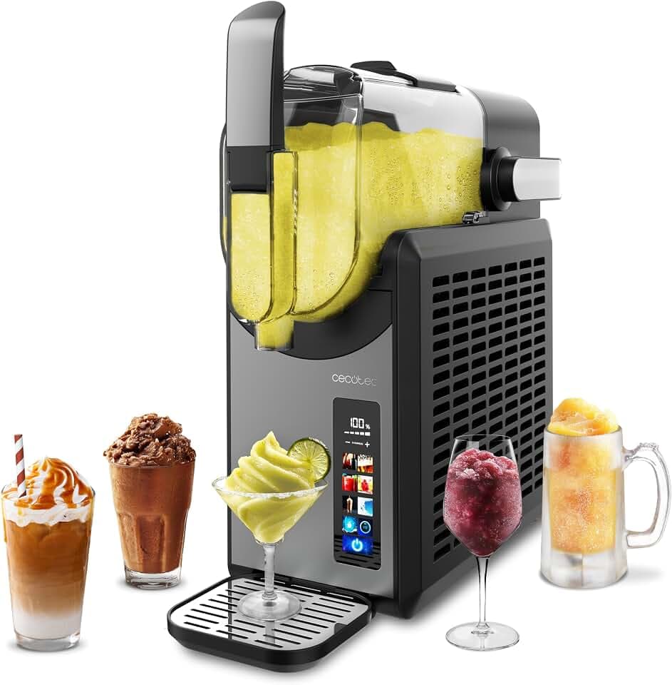 Cecotec Slush-Eis Maschine 2,6 L Twist&Ice 2600, Getränke fertig in 15-60 Minuten, Touch-Steuerung, anpassbare Kühlung, ergonomisches Design, Anti-Tropf-Düse, 6 Modi