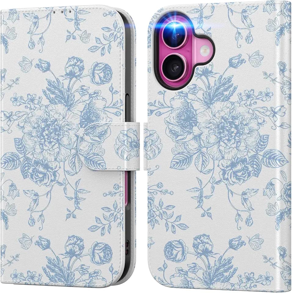 DEENAKIN for iPhone 17 Wallet Case with Cash Clip + Card Holder