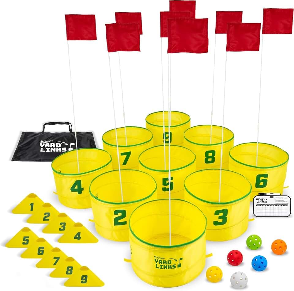 GoSports Yard Links Backyard Golf Game – Outdoor Chipping Style Game Set