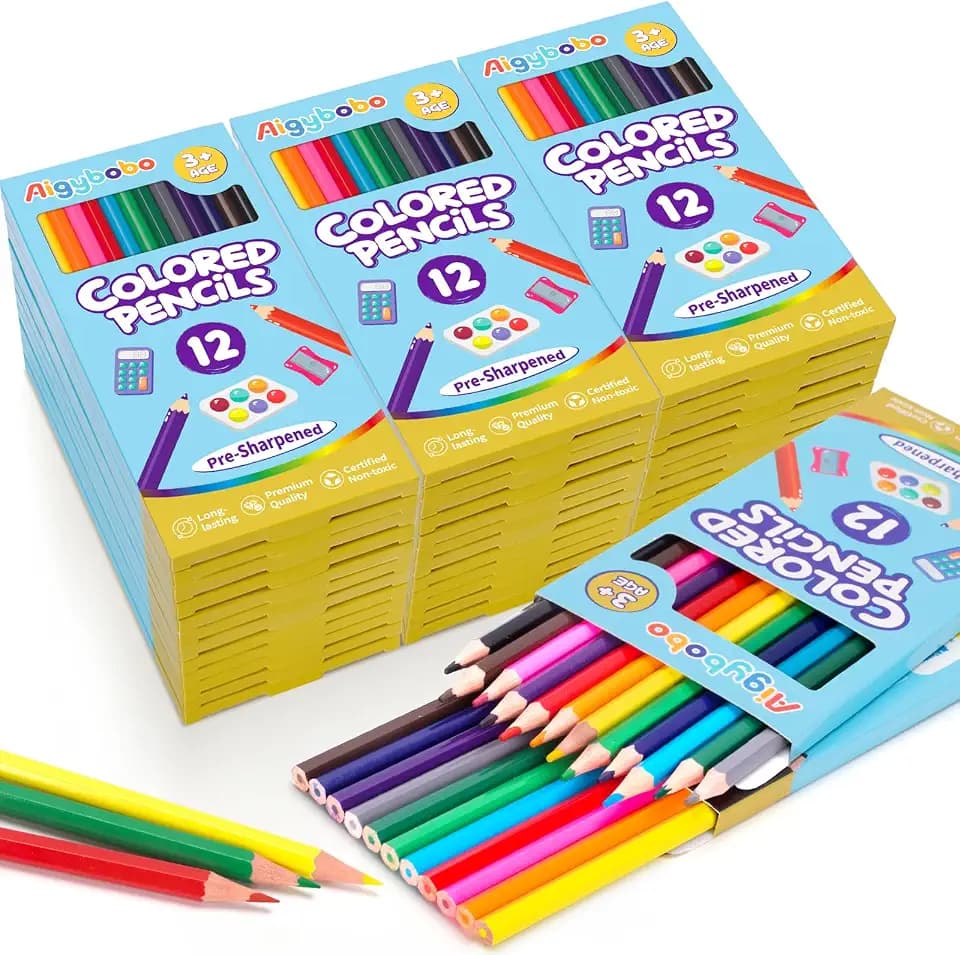 36 Pack Colored Pencils, Color Pencils Bulk for Kids Classroom, 432 Count