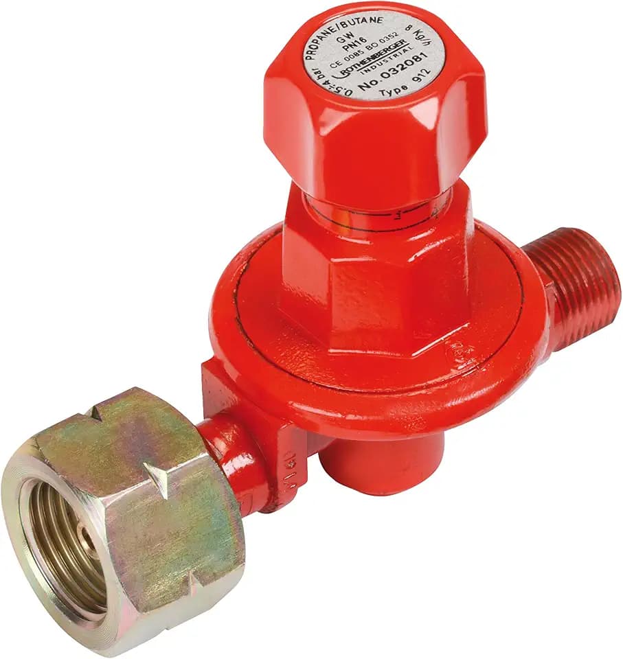 ROTHENBERGER Industrial - Propanregler - stufenlos regelbar; 0,5-4 bar; W21, 8x1/14"L/G 3/8 "L, 032081E