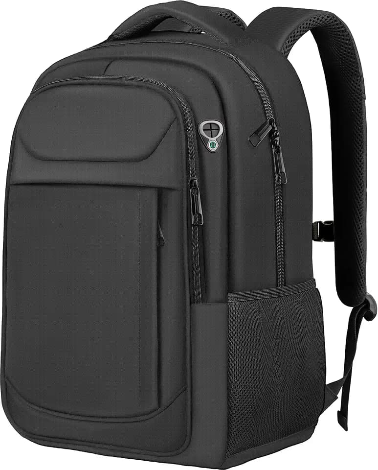 17" Travel Laptop Backpack, Airline Approved Computer Bag, Black