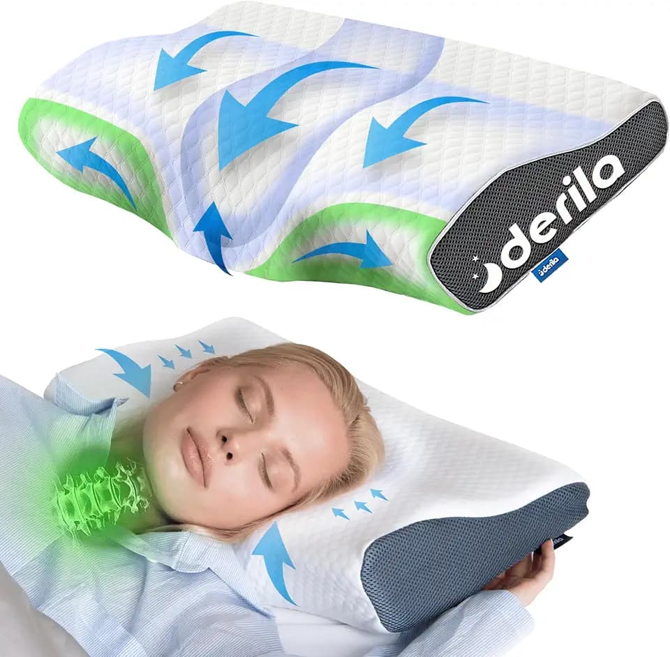 Derila Memory Foam Nackenkissen Kopfkissen, Seitenschläferkissen, King Size