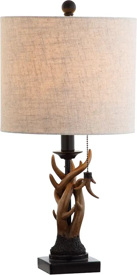 JONATHAN Y Gaston Rustic Faux Antler Resin Table Lamp 20.5", Brown