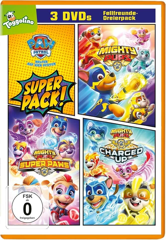 PAW PATROL: Doppelpack MIGHTY PUPS 3er PACK [3 DVDs]