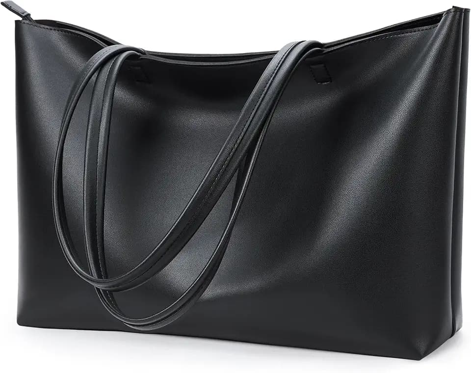 KALIDI Tote Bag Zipper Shoulder Bag Vegan Leather Purses Satchel for Women