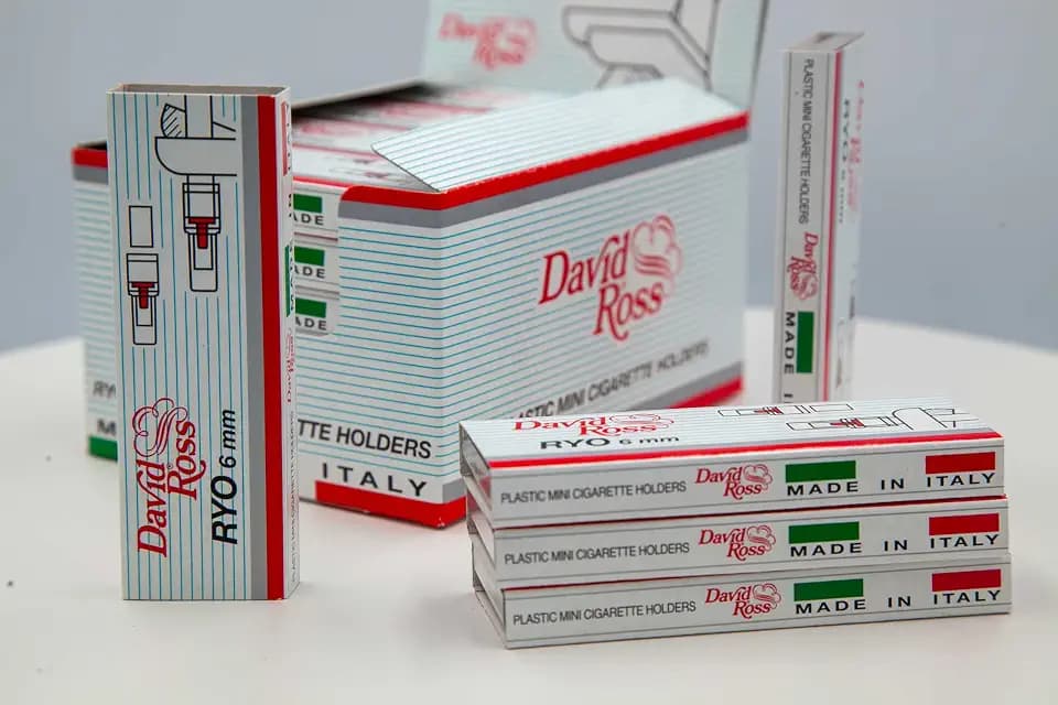 David Ross Ryo Slim Teerfilter, 6 mm, für schlanke Zigaretten, Einweg, wiederverwendbar, 10 Stück = 100 Stück