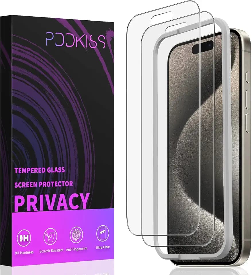 PDDKISS 2 Pack Screen Protector for iPhone 15 Pro