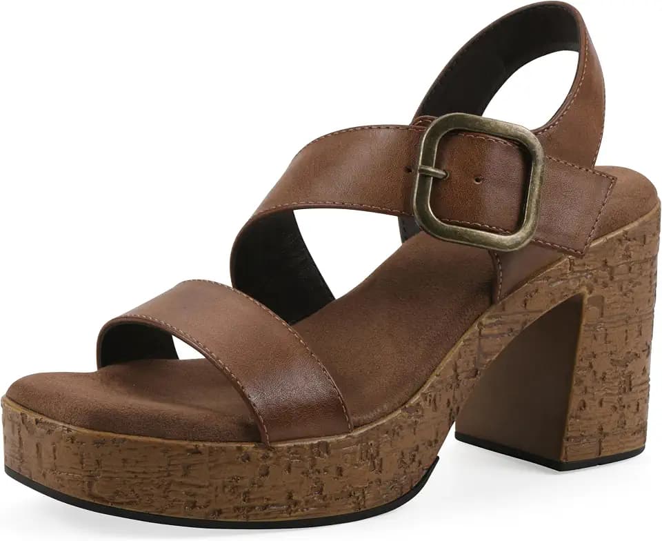 White Mountain Women's Barb Platform Sandal