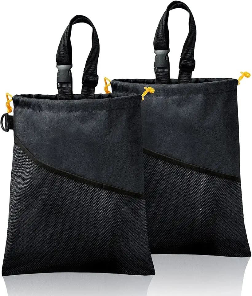 GNEGNI 2PCS Hanging Car Garbage Can - Waterproof Leakproof Trash Bag