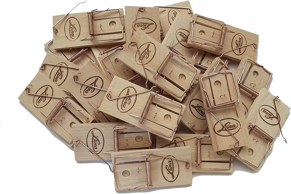 Klassische Holz Mausefallen 20 Stück
