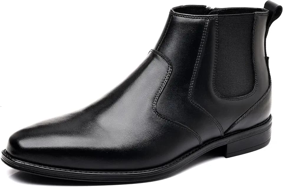 Holy dove Chelsea Boots Men – Genuine Leather,Chelsea Boots for Men with Side Zipper, Casual Slip-On Ankle Boots, Chukka & Oxford Style Dress Boots
