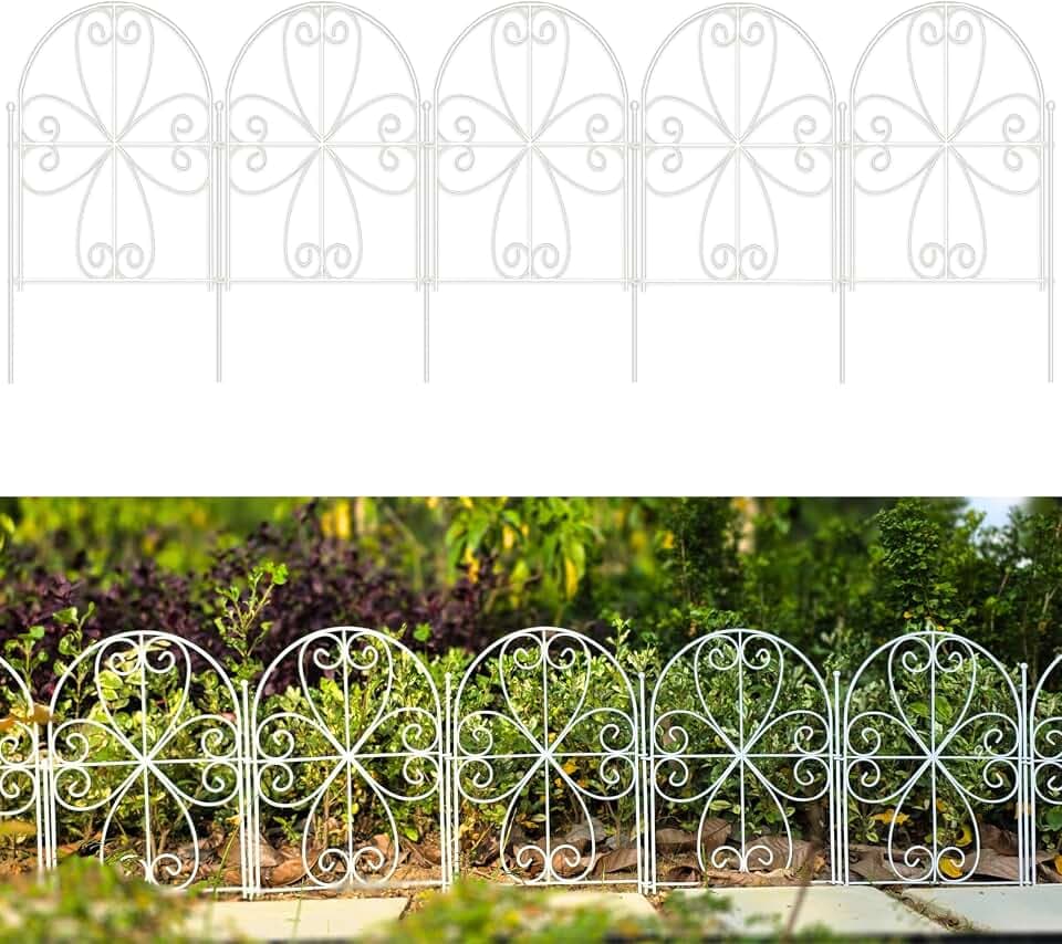 ShopLaLa Decorative Garden Fence (20 Panels) 12.5inx16.5in Animal Barrier