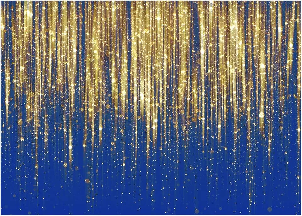 Blue and Gold Backdrop Blue Gold Photo Backdrop Wedding Birthday Baby Shower Party Photo Studio 7x5FT FW115
