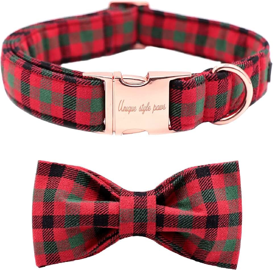 Unique style paws Weihnachtshundehalsband, Fliege Hundehalsband, Bequeme verstellbare Hundehalsbänder Haustier XX-kleine Hunde und Katzen