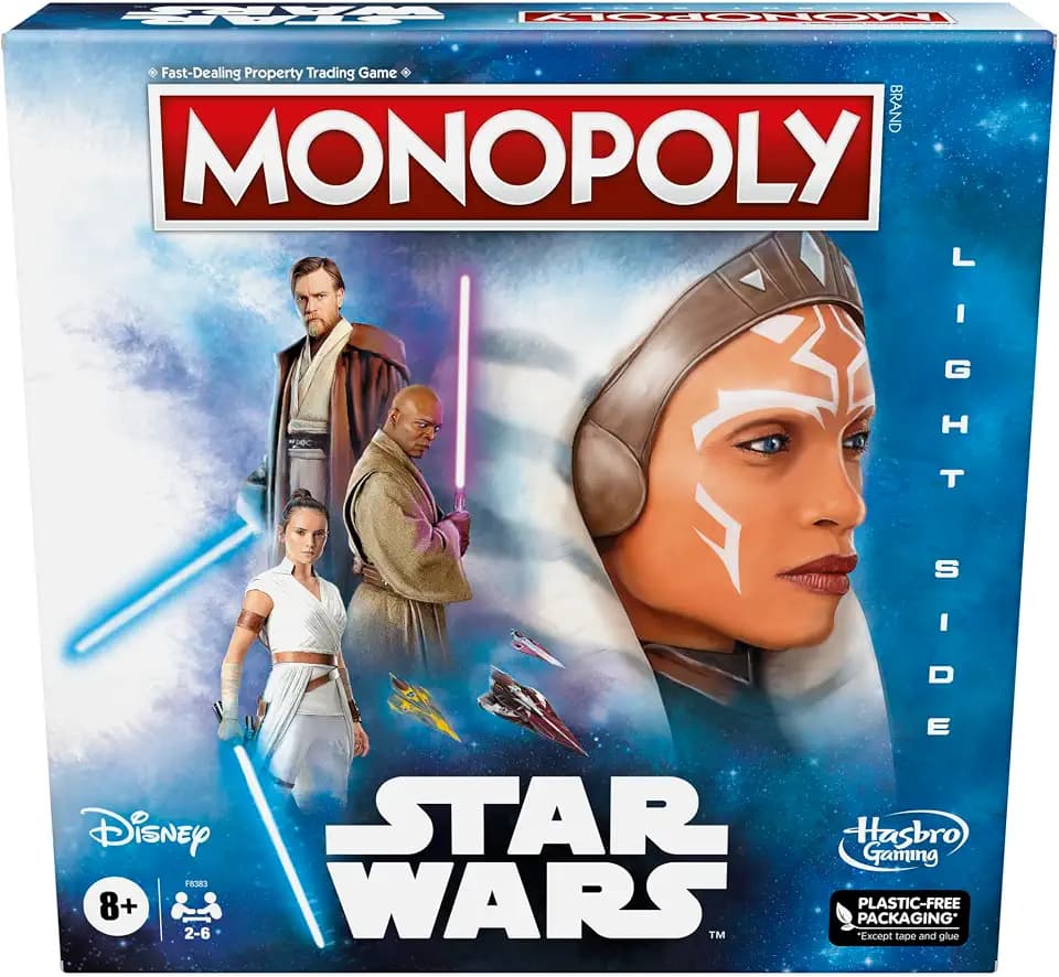 Monopoly Hasbro Gaming Star-Wars-Brettspiel für Familien und Kinder ab 8 Jahren, Star-Wars-Jedi-Spiel für 2–6 Spieler, Medium