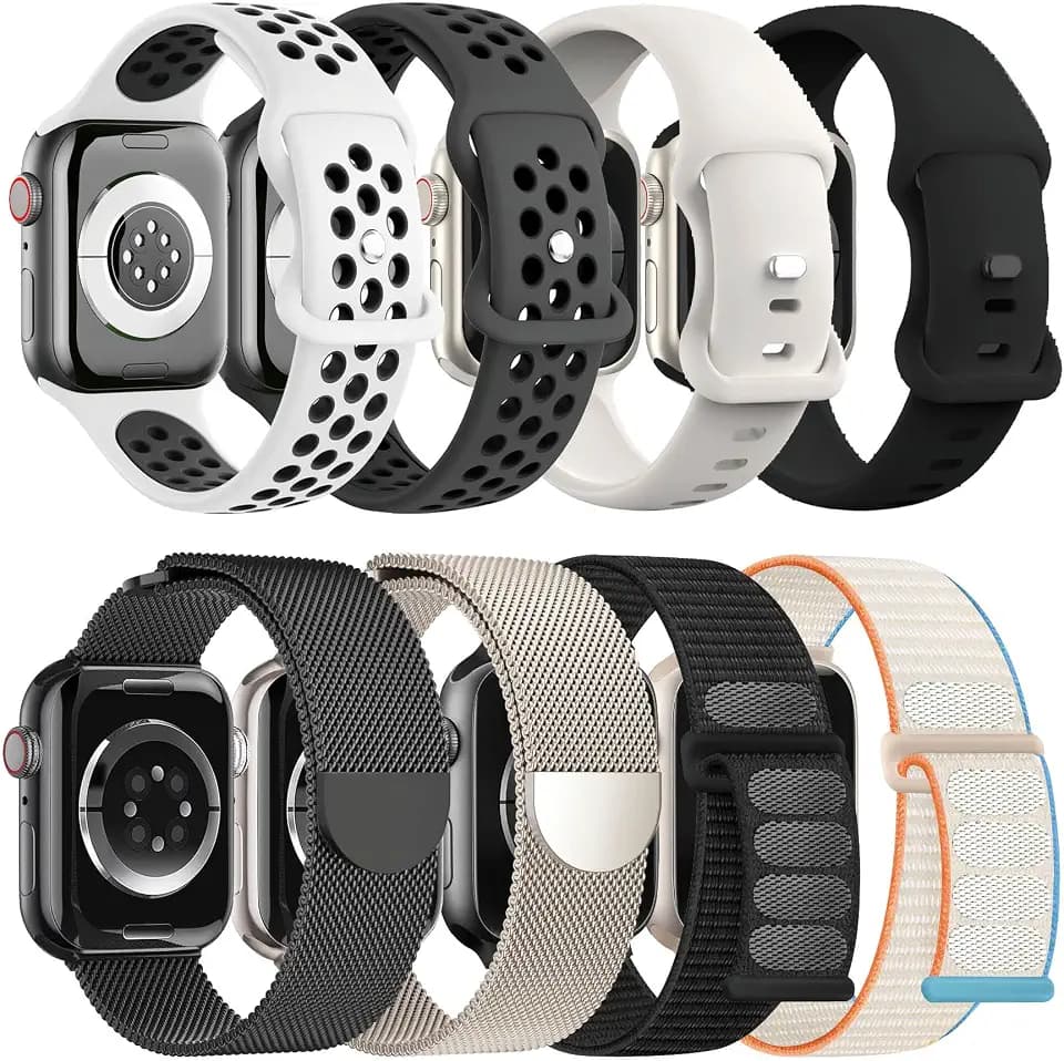 8 Pack Compatible with Apple Watch Ultra 3/Ultra 2 Bands for Men Women 49mm