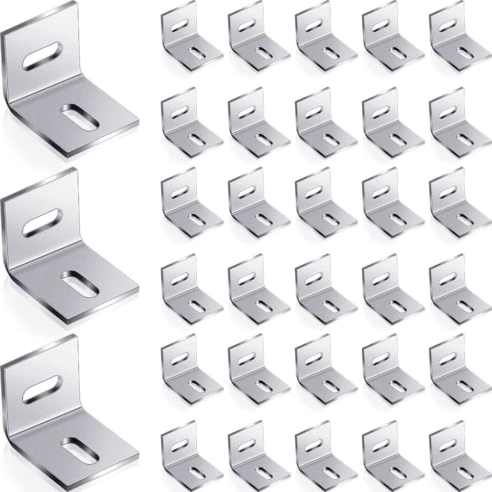 Dunzy Table Top Fastener Heavy Duty Connector, Classic, Silver, 36 Pcs