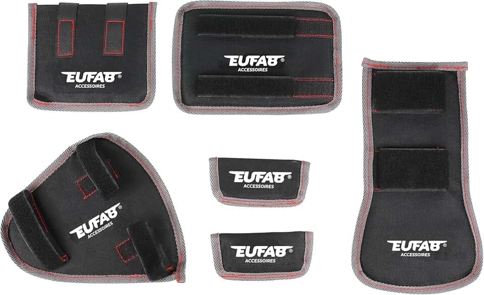 EUFAB 11242 Fahrradtransportschutz-Set, Rahmenschhutz, 6-teilig