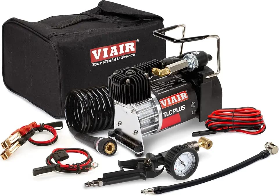VIAIR TLC PLUS Portable Air Compressor, 120 PSI Tubeless Bike Tire Inflator
