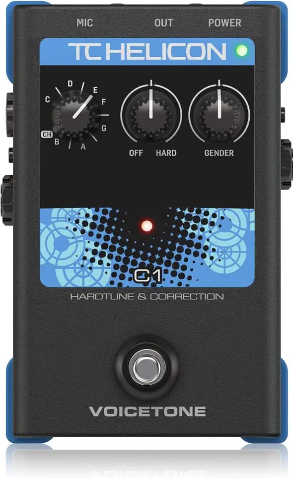 TC Helicon VOICETONE C1 Einfache 1-Tasten-Stompbox für flexible Tonhöhenkorrektur