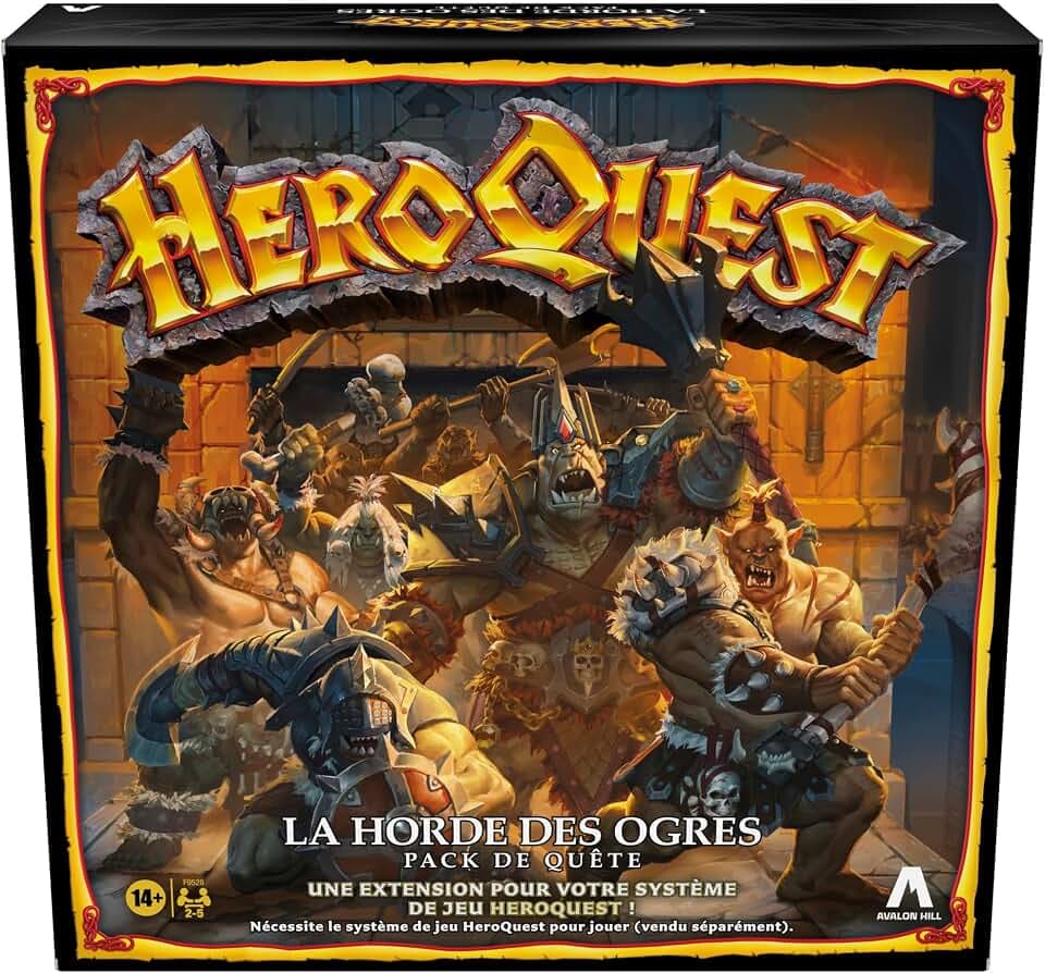 Avalon Hill HeroQuest, Questpaket Die Horde der Oger, Rollenspiele, Brettspiel, HeroQuest Spielsystem erforderlich, französische Version