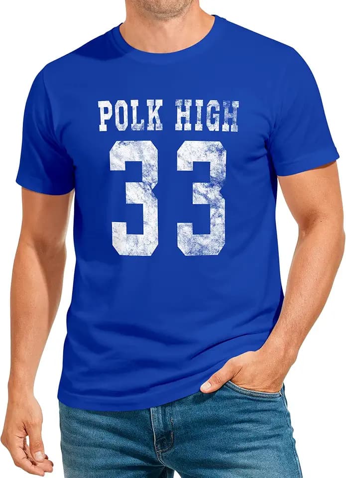 MoonWorks® Herren T-Shirt Polk High Trikot Football 90er Fasching Karneval lustig Fun-Shirt