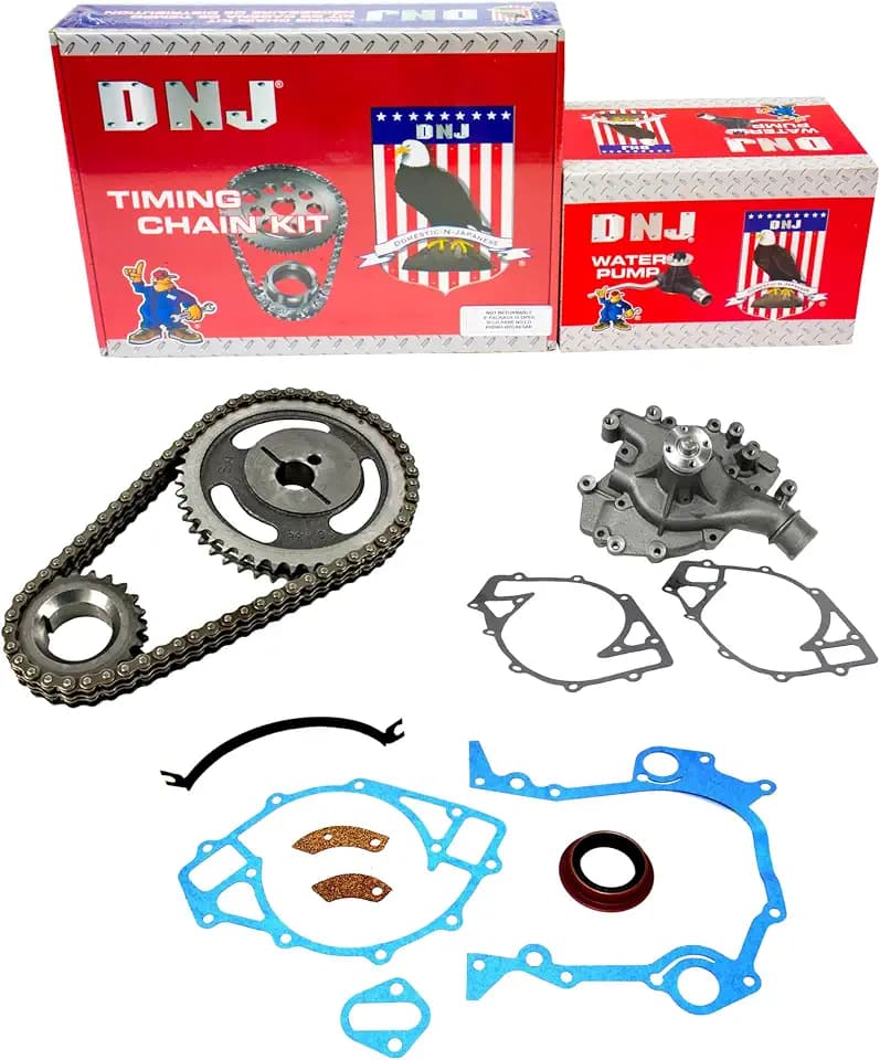 DNJ TK4186WP Timing Chain Water Pump and Seal Kit for 1988-1992 Ford E-250 Econoline Club Wagon, E-350 Econoline, E-350 Econoline Club Wagon 7.5L V8 16V OHV 460cid