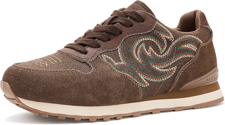 ROPER Womens Giddyup Embroidered Lace Up Sneakers Shoes Casual