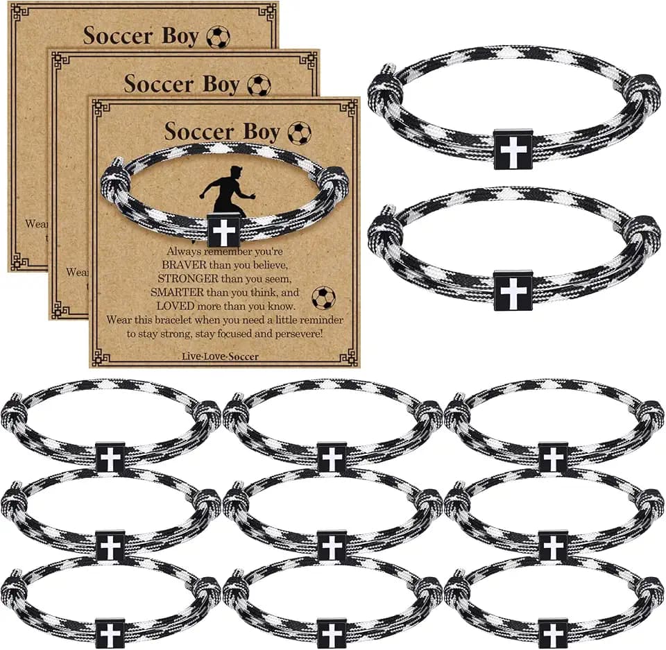Tondiamo Team Gifts 12 Set Christian Cross Bracelets bulk