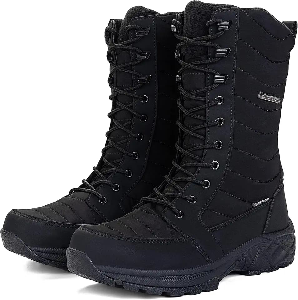 FW FRAN WILLOR Women's Waterproof Winter Snow Boots Warm Comfortable with Side Zipper - 2025 Fashion Lightweight Hiking boots for Cold Weather Insulated Mid Calf Military Booties