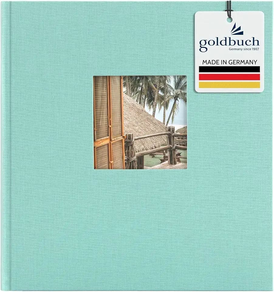 goldbuch 27 507 Bella Vista Fotoalbum Aqua, Fotobuch 30x31x4 cm, Aqua Blau