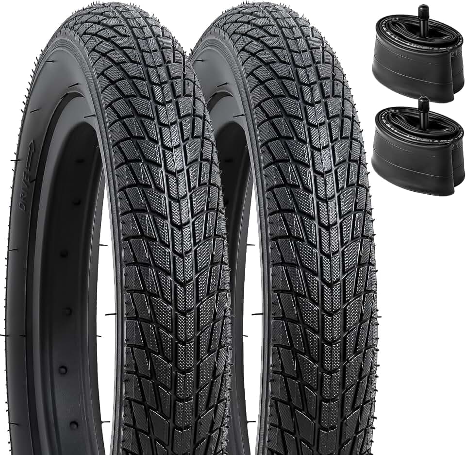 YunSCM Kid Bike Reifen 12.5 Zoll Mantel 57-203 12 1/2x2 1/4 (12.5x2.25) und 12/12.5 Zoll Schlauch Ventil kompatibel 62-203 12 1/2x2 1/4 54-203 Reifen und Schlauch