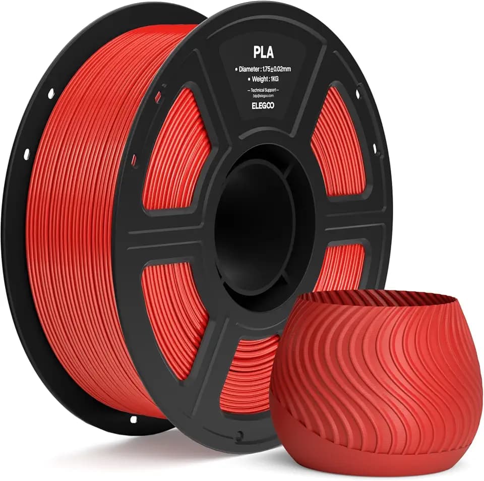 ELEGOO PLA Filament 1,75mm Echtes Rot 1KG, 3D Drucker Filament PLA
