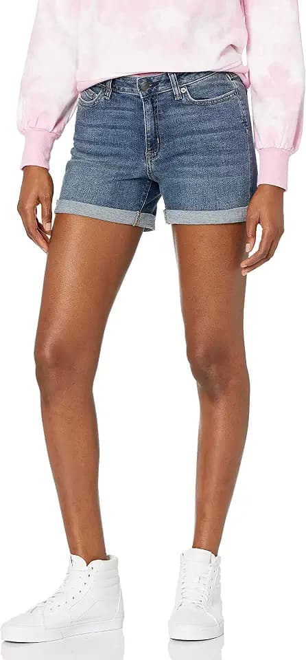 Amazon Essentials Women's Slim Fit Mid-Rise 4" Denim Shorts