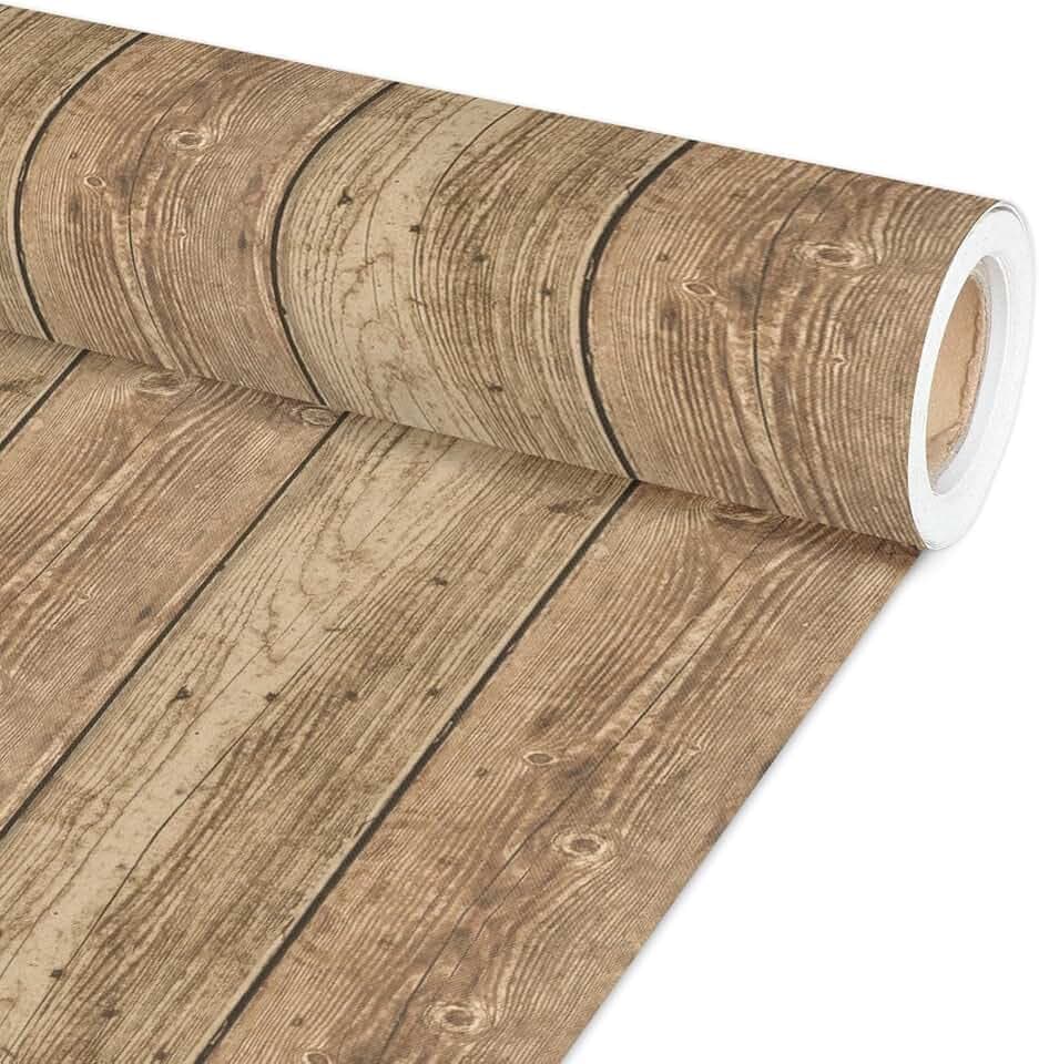 Brown Wood Bulletin Board Paper Roll Wood Grain Bulletin Board Background Paper Not Easy to Fade Bulletins Decorations for Back to School Poster Papers Arts Crafts Classroom Supply 15.8inx20ft