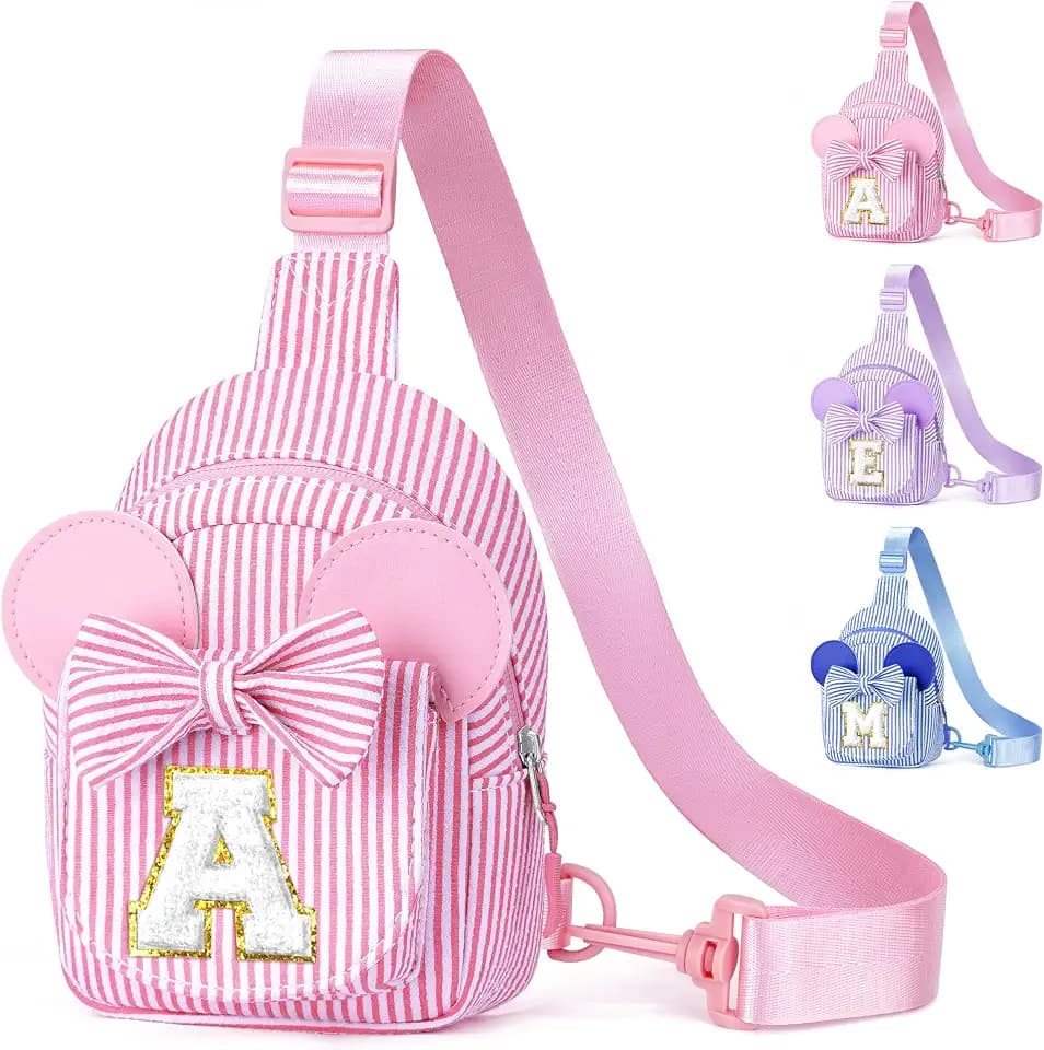 YOOLIFE Birthday Gifts for Kids Girls, Initial Sling Bag Purse for Girl Kid