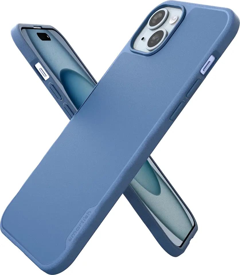 Smartish iPhone 15 Plus MagSafe Case, Gripmunk, Slim Grip Case, Blue