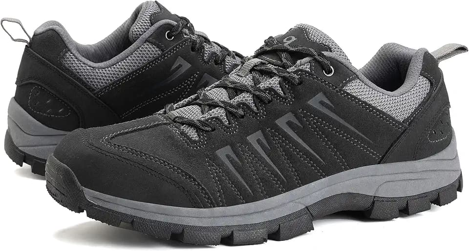 OL OUTJET LEGEND Men's Waterproof Hiking Shoes Leather Low Top