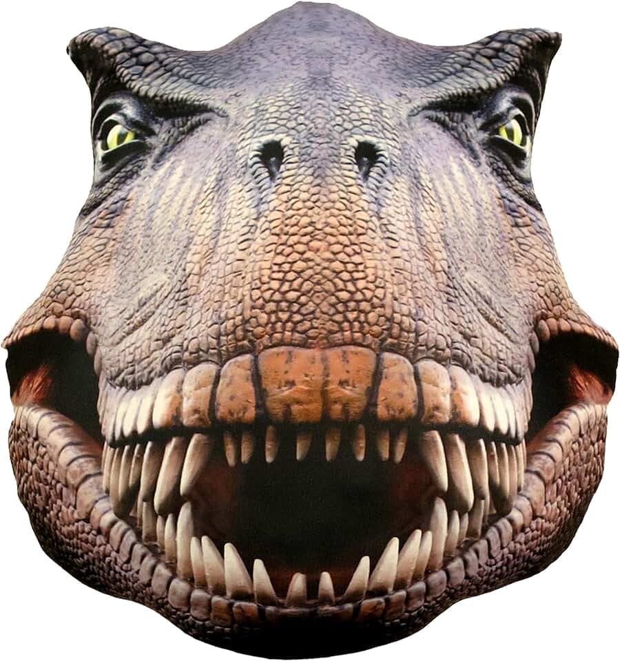 Splat Planet Dinosaurier T-Rex Spielzeugkissen – 3D-Design, einzigartiges Kissen, weich gefüllt, bequemes Kissen, Spielzeug für Schlafzimmer, Spielzimmer und Wohnzimmer, Kissen mit Tiermotiven